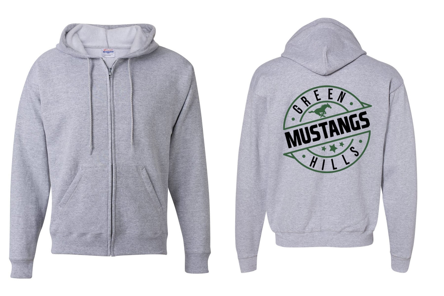 Green Hills design 2 Zip up Sweatshirt