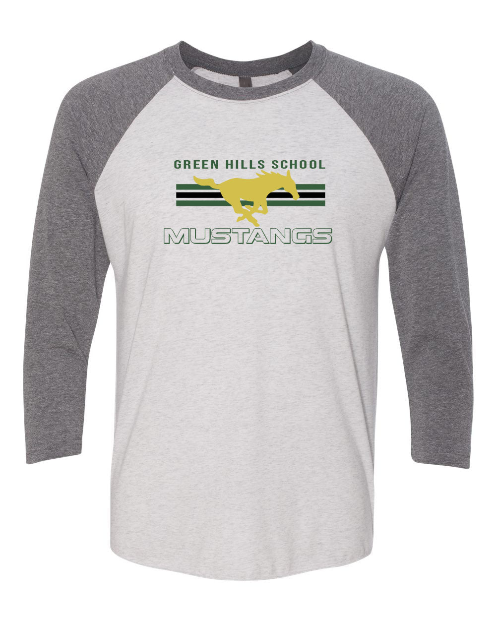 Green Hills design 3 raglan shirt