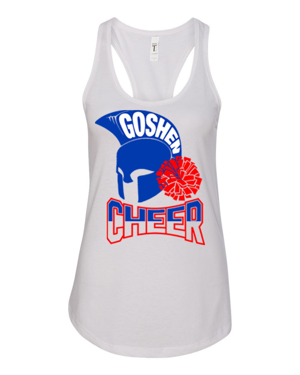 Goshen Cheer design 8 Racerback Tank Top