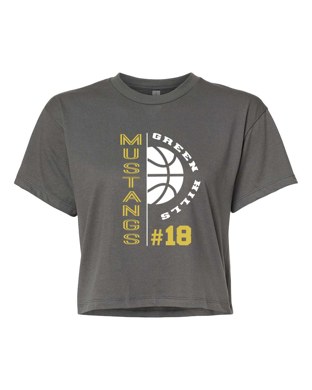 Green Hills Basketball design 4 Crop Top