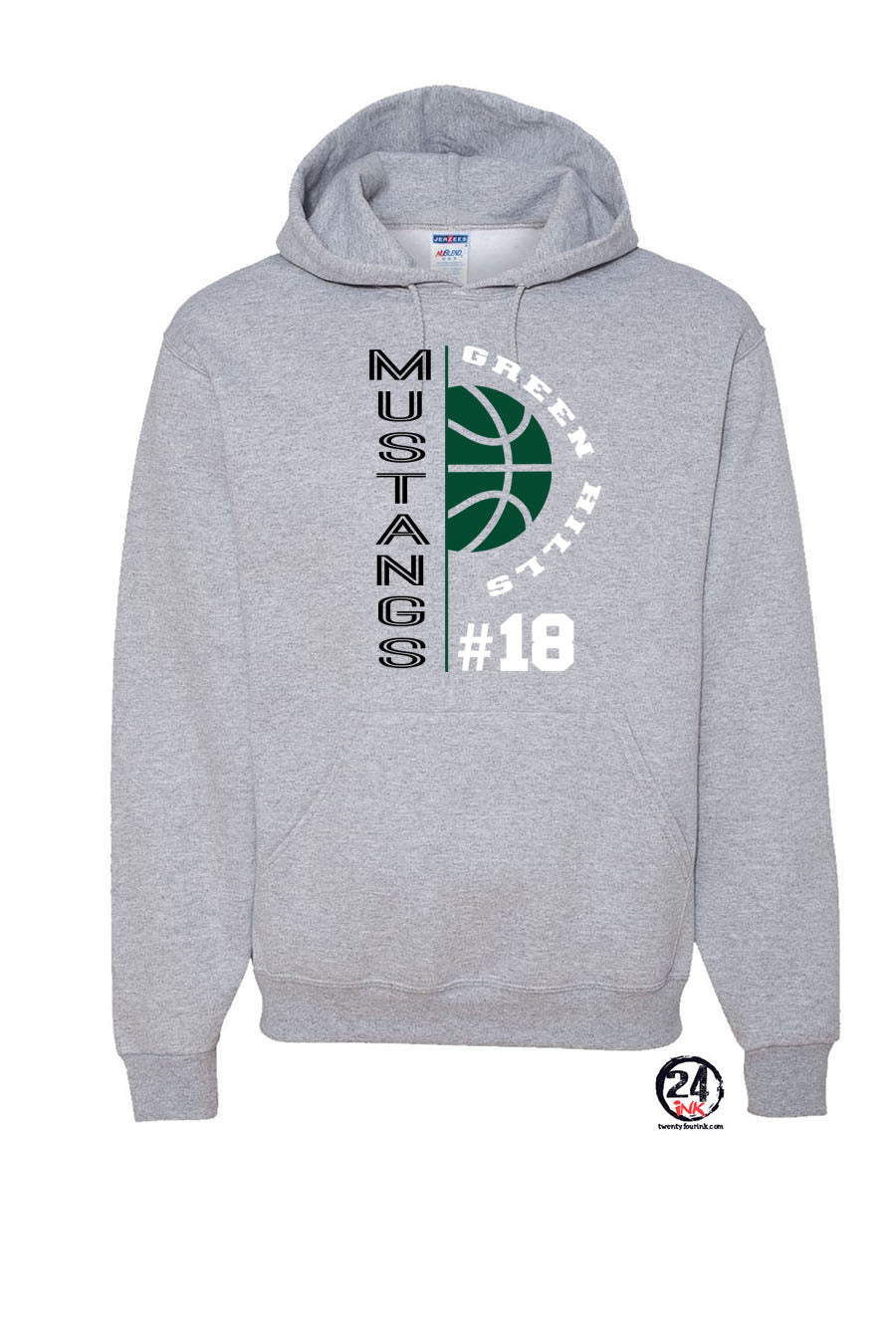 Green Hills Basketball Design 4 Hooded Sweatshirt