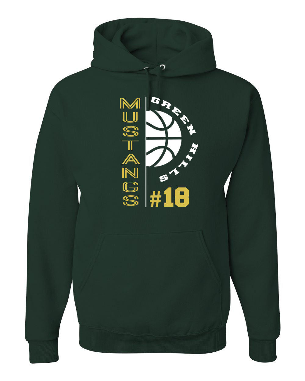 Green Hills Basketball Design 4 Hooded Sweatshirt