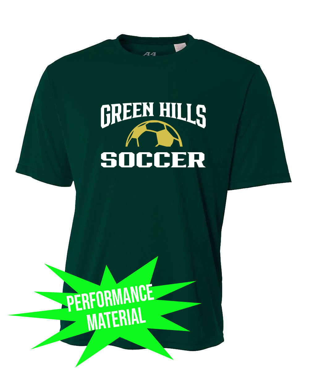 Green Hills Soccer Performance Material design 1 T-Shirt