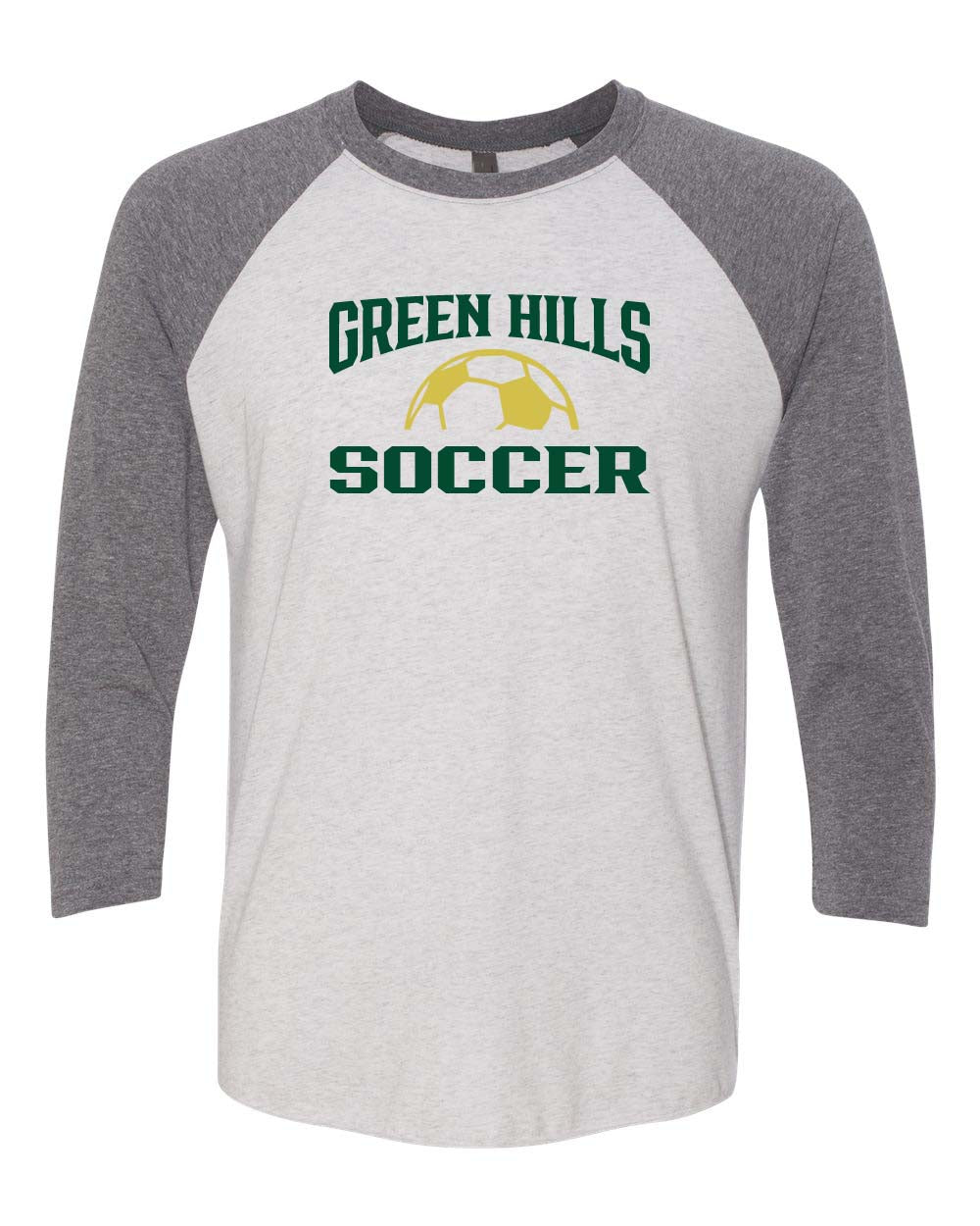 Green Hills Soccer design 1 raglan shirt