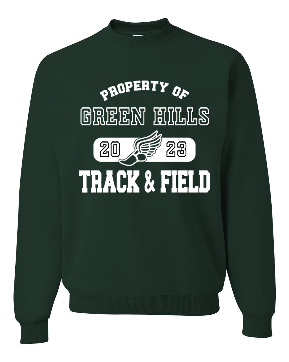 Green Hills Track Design 4 non hooded sweatshirt