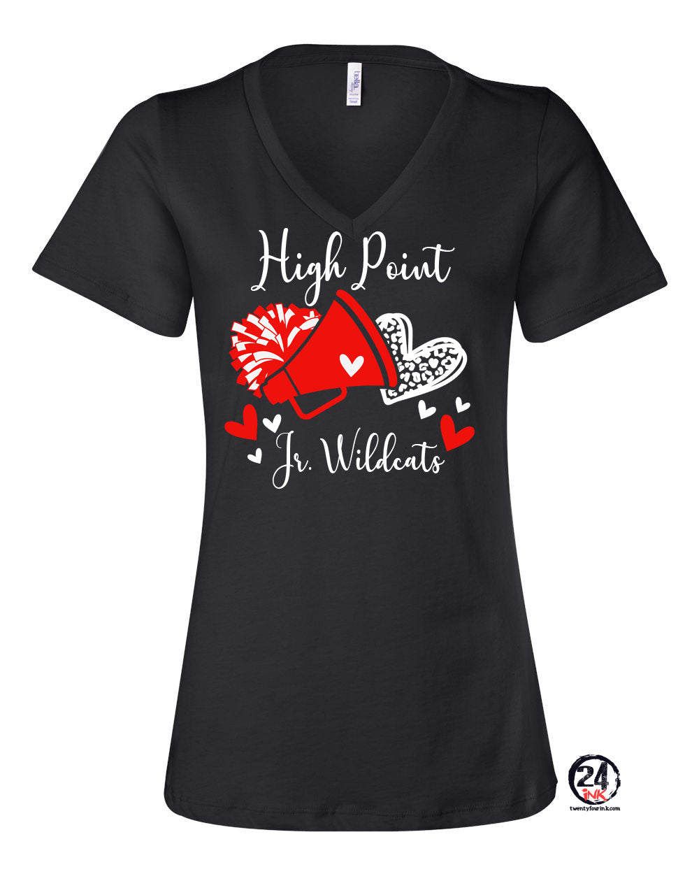 High Point Cheer Design 6 V-neck T-Shirt