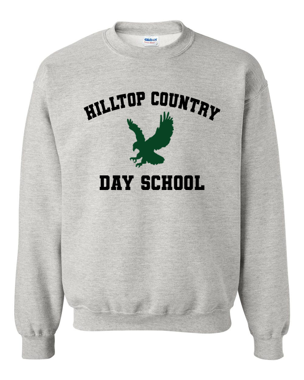 Hilltop Country Day School Design 1 non hooded sweatshirt