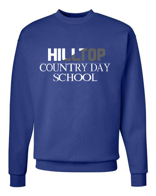 Hilltop Country Day School Design 4 non hooded sweatshirt