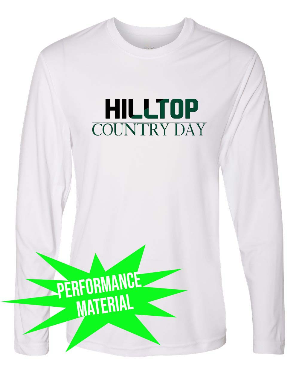 Hilltop Country Day School Performance Material Design 4 Long Sleeve Shirt
