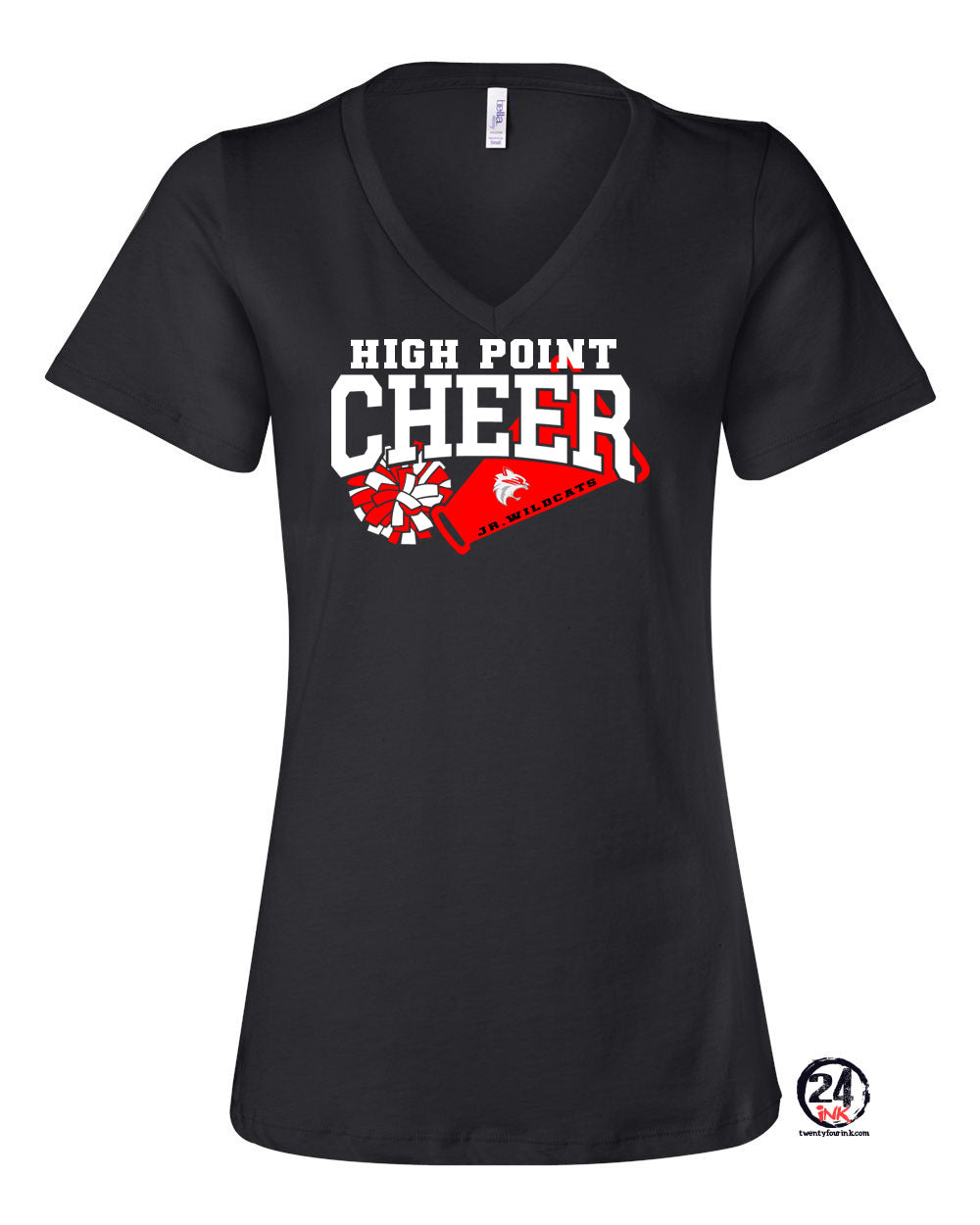 High Point Cheer Design 1 V-neck T-Shirt