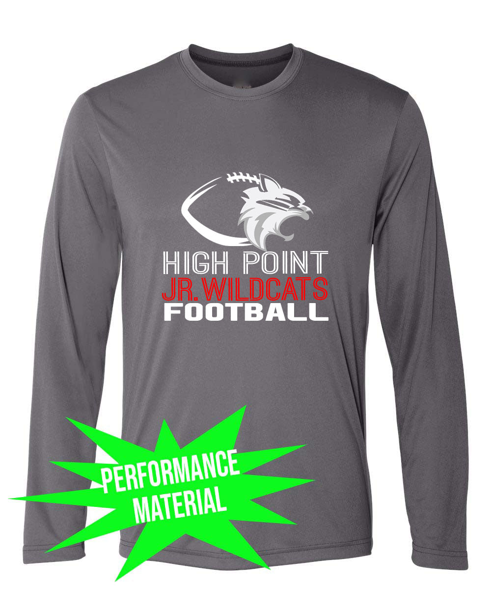 High Point Football Performance Material Design 1 Long Sleeve Shirt