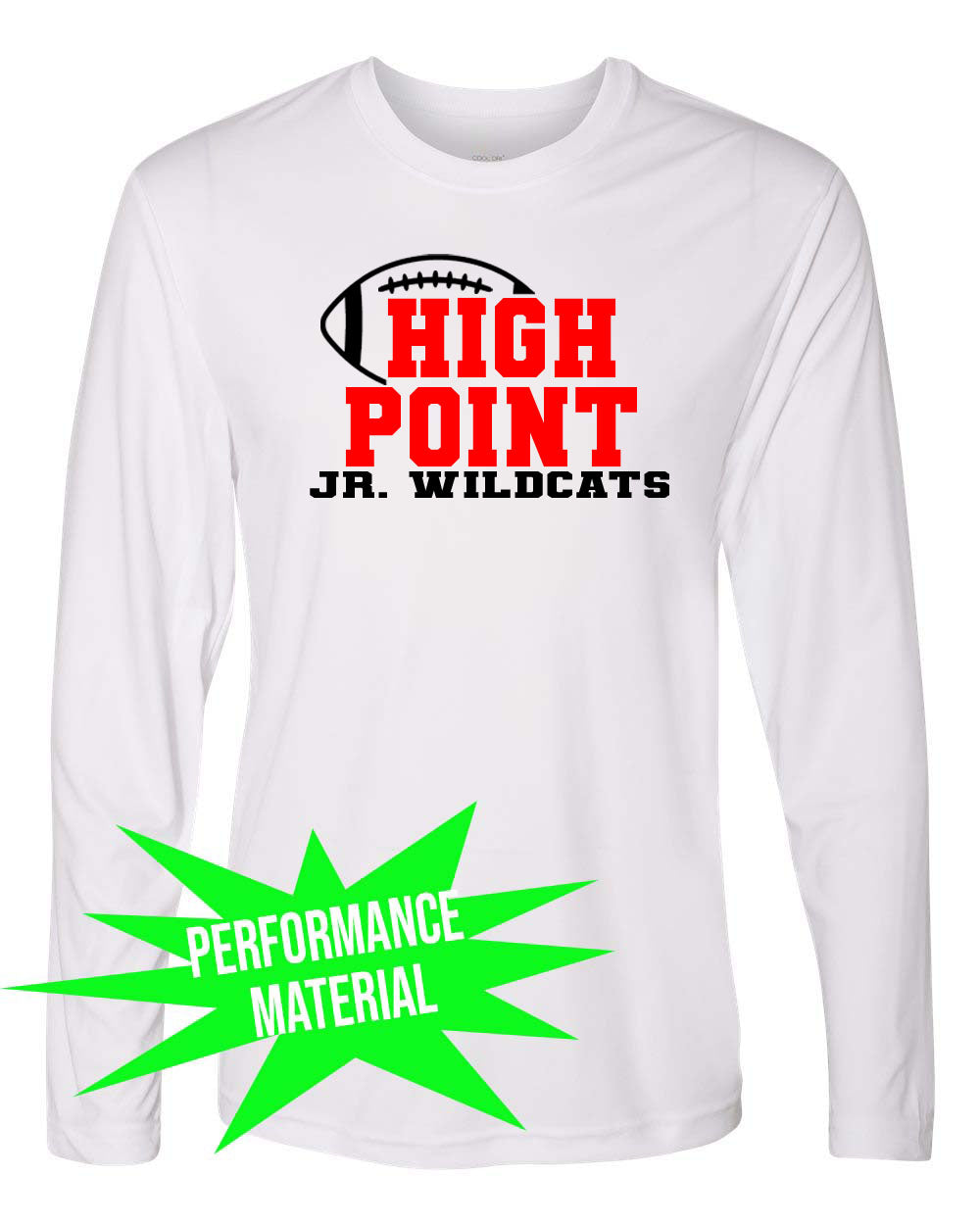 High Point Football Performance Material Design 2 Long Sleeve Shirt