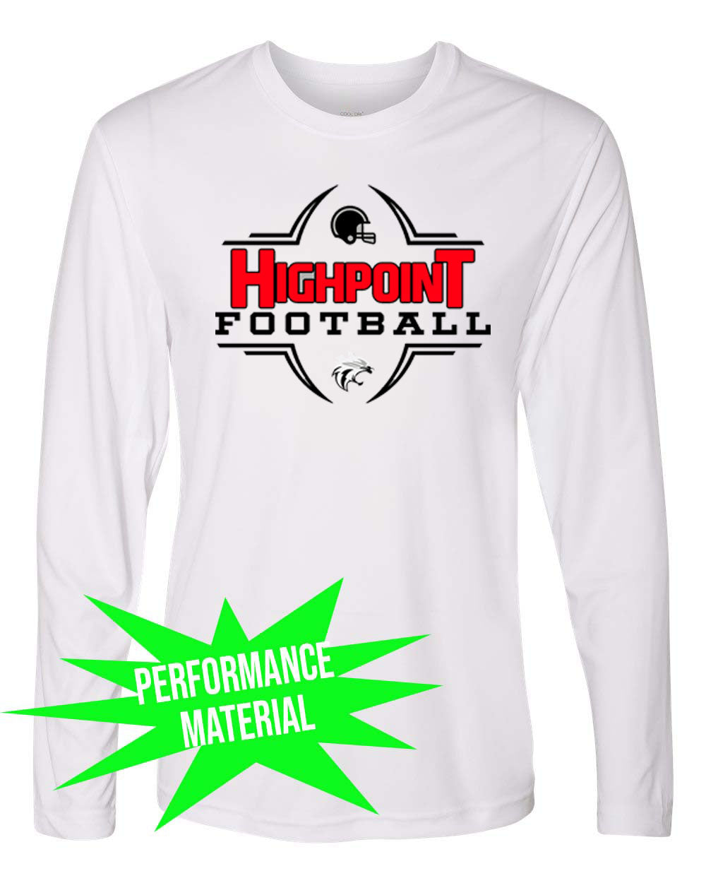 High Point Football Performance Material Design 6 Long Sleeve Shirt
