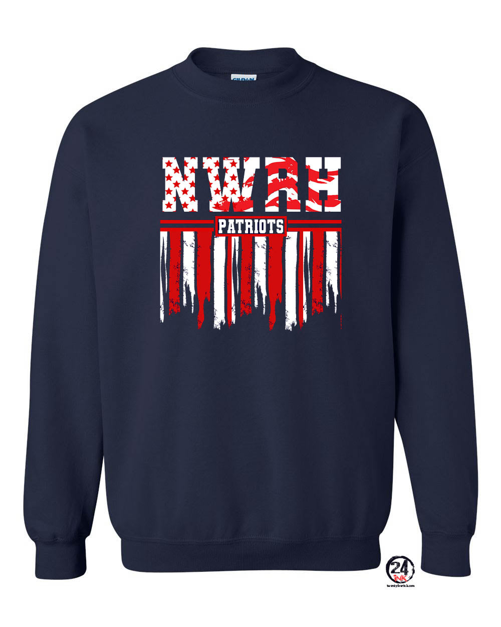 North Warren School Design 2 non hooded sweatshirt