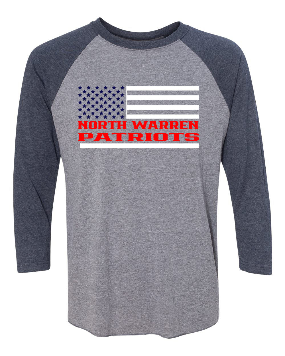 North Warren School Design 8 raglan shirt