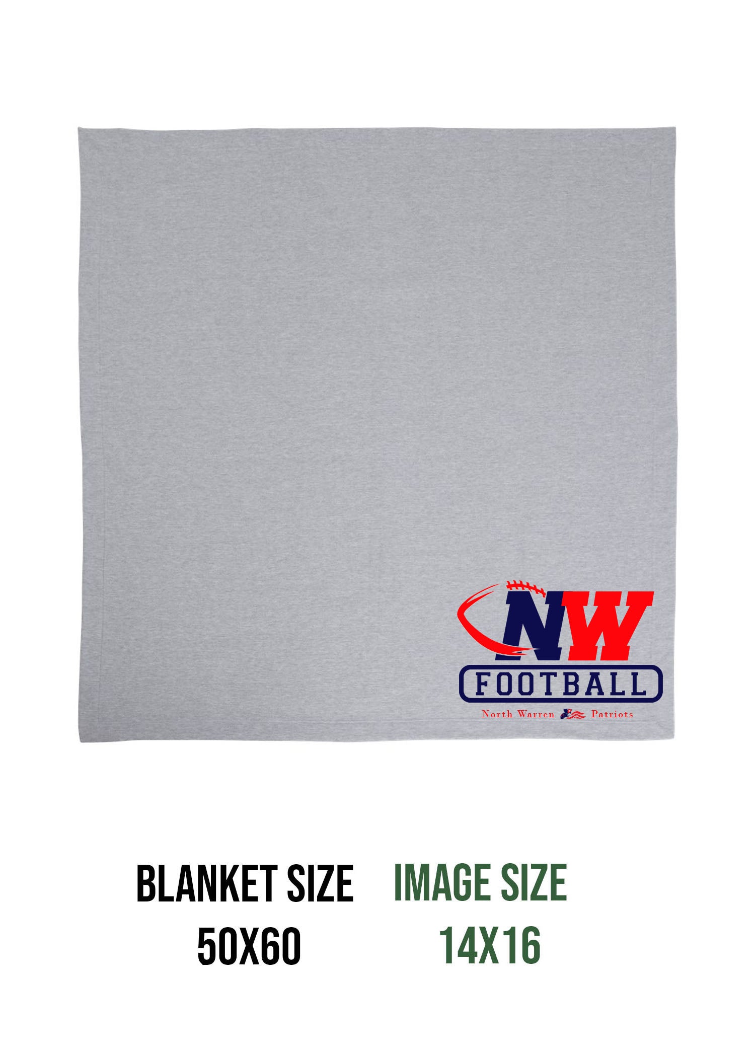 NW Football Design 3 Blanket
