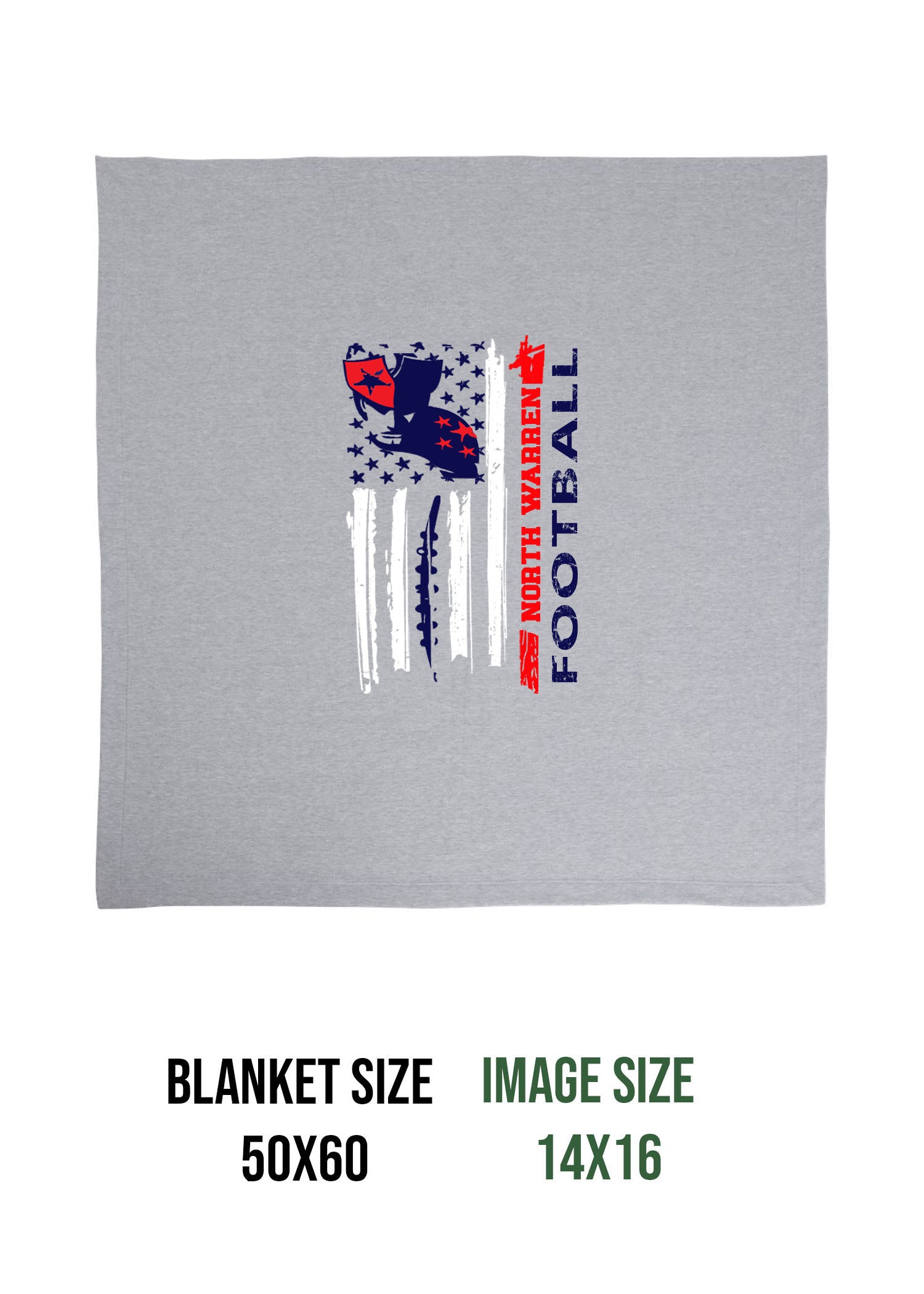 NW Football Design 4 Blanket