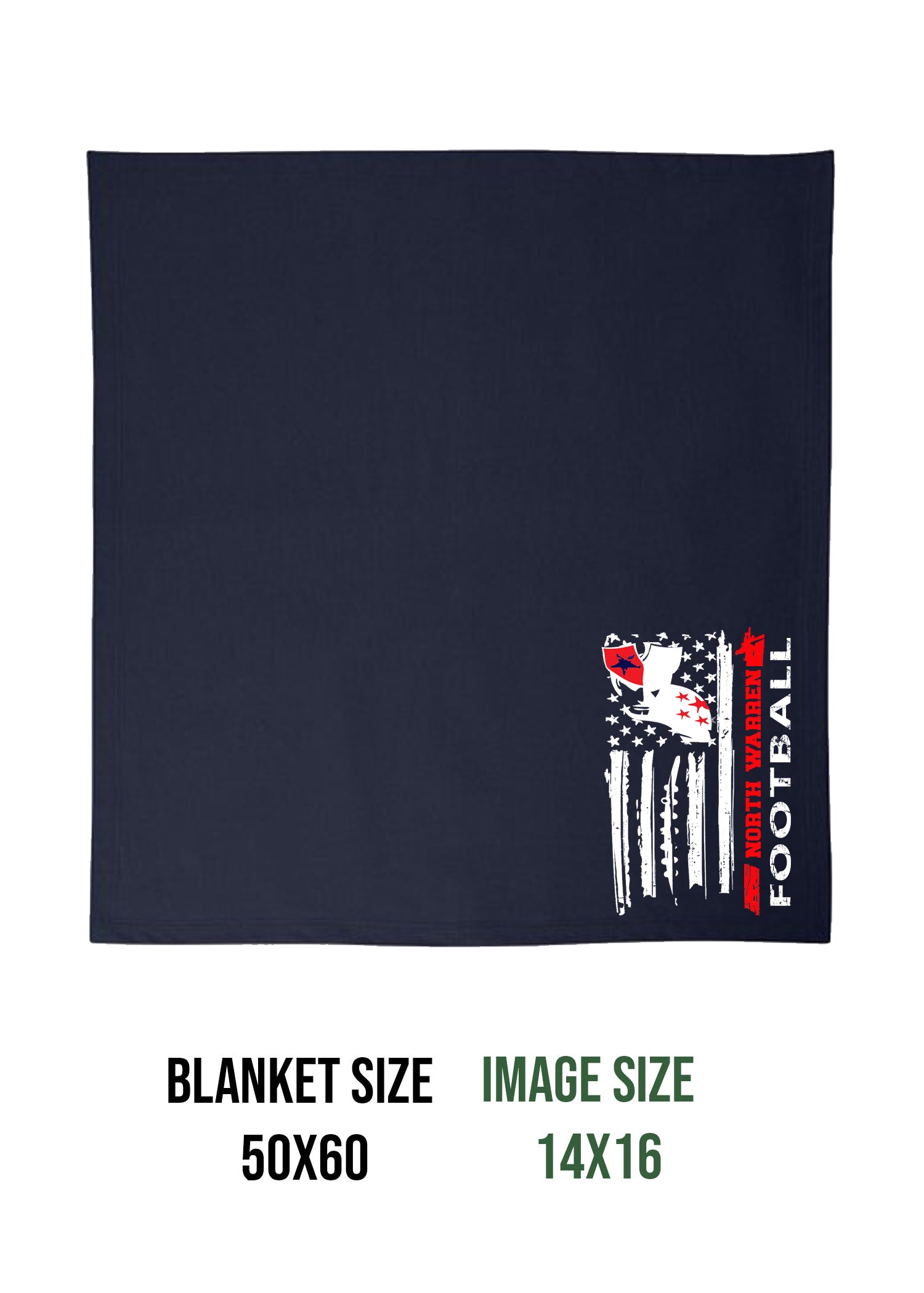 NW Football Design 4 Blanket