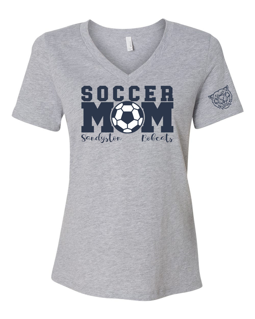 Sandyston Soccer Design 4 V-neck T-shirt