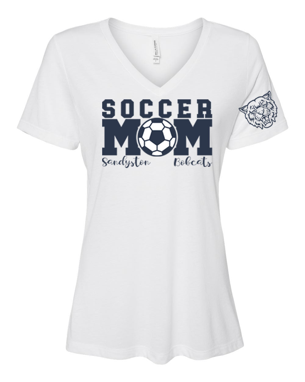 Sandyston Soccer Design 4 V-neck T-shirt