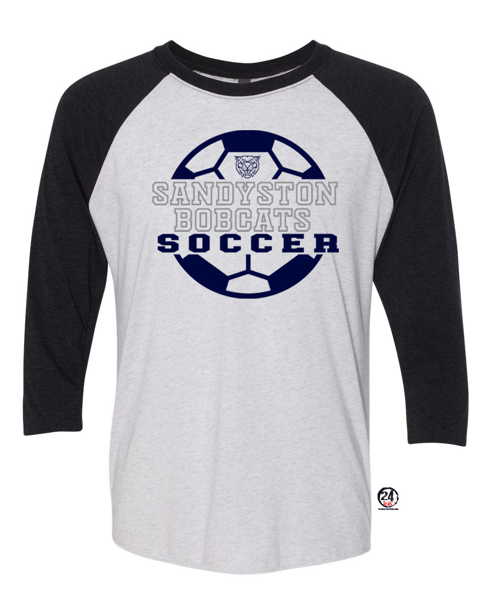 Sandyston Soccer Design 2 raglan shirt