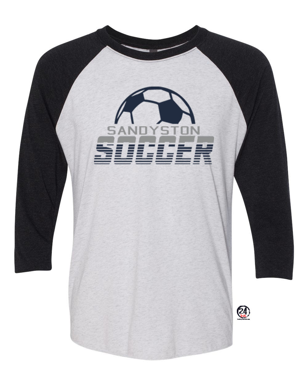 Sandyston Soccer Design 3 raglan shirt