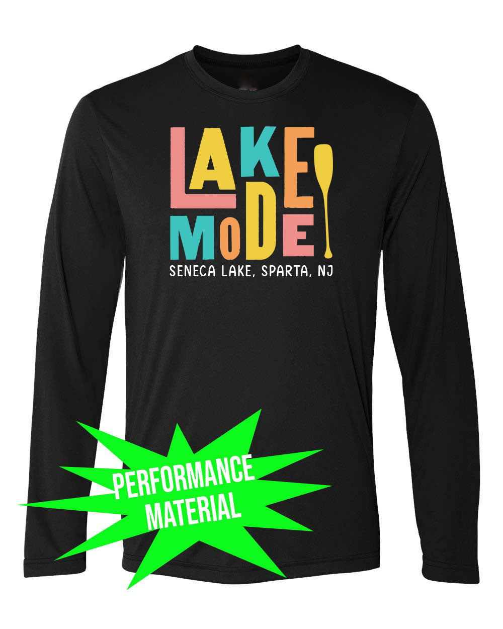 Seneca Lake Performance Material Design 3 Long Sleeve Shirt