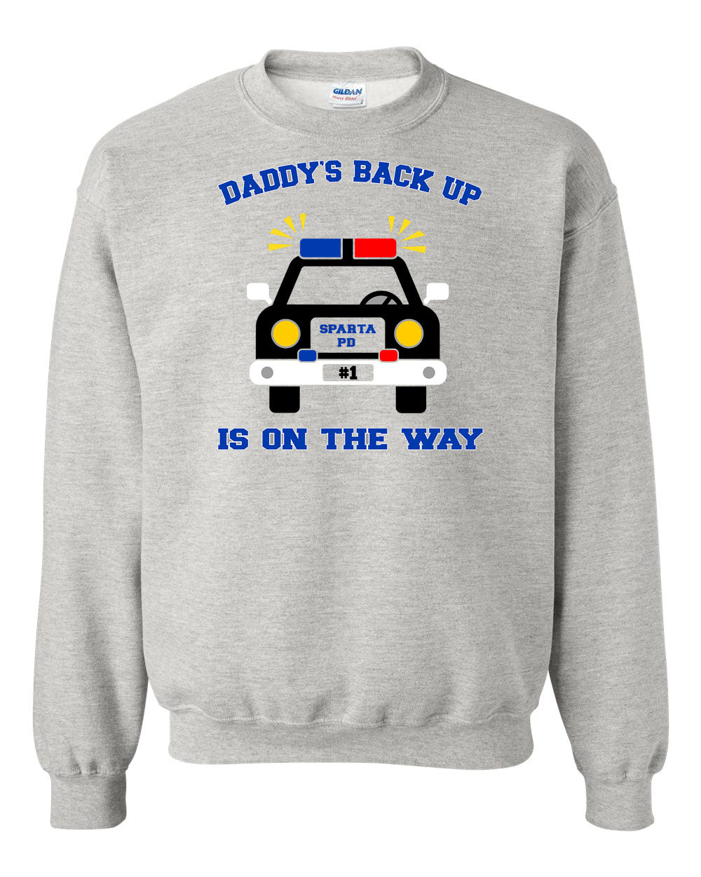 Sparta Police Department Design 1 non hooded sweatshirt