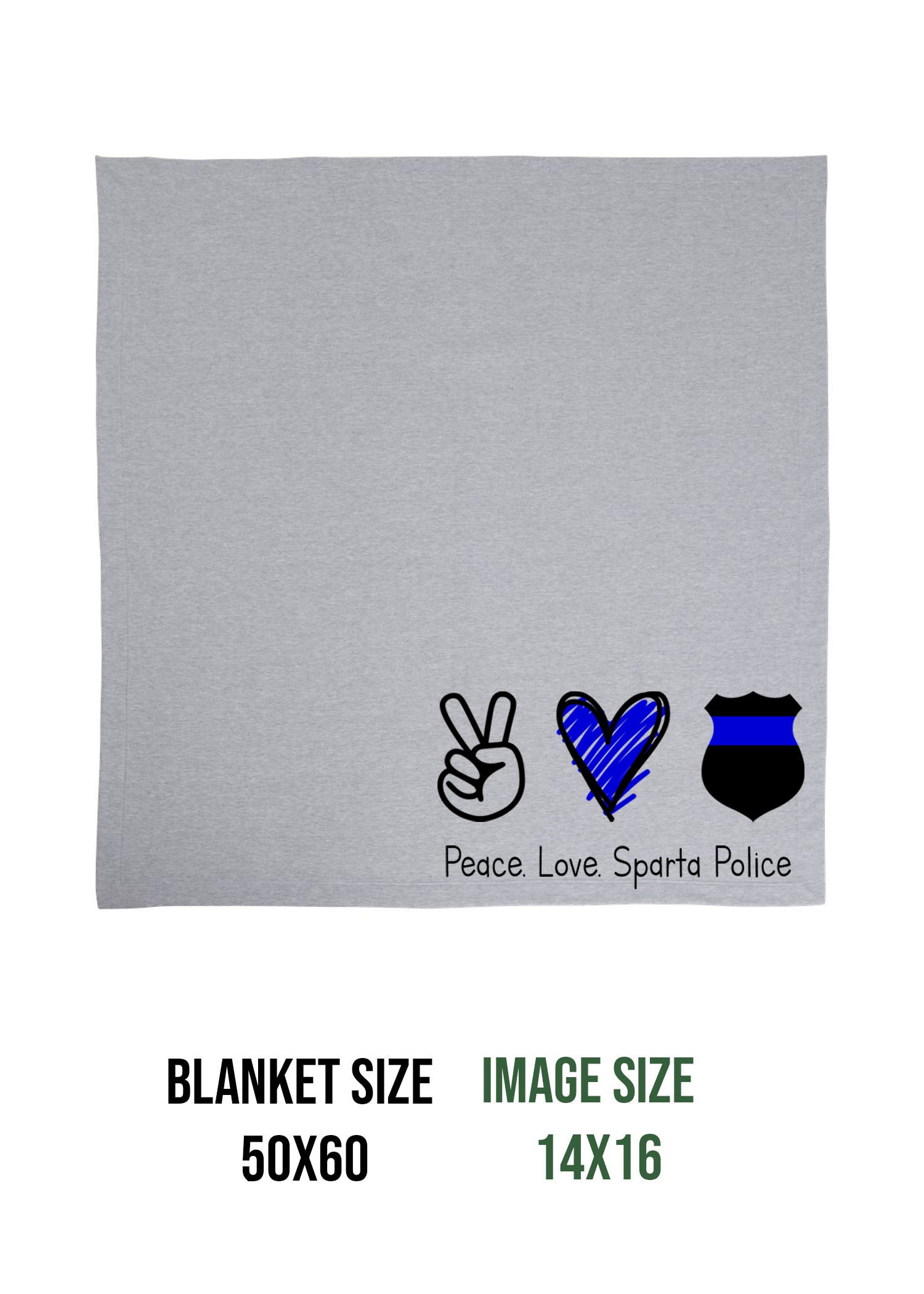 Sparta Police Design 3 Blanket