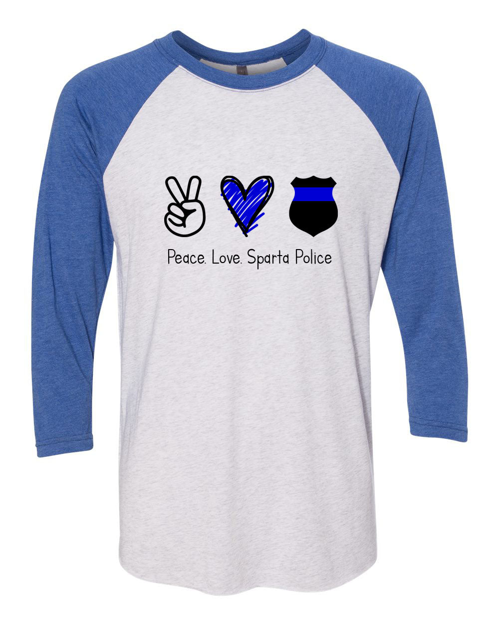 Sparta Police Department design 3 raglan shirt