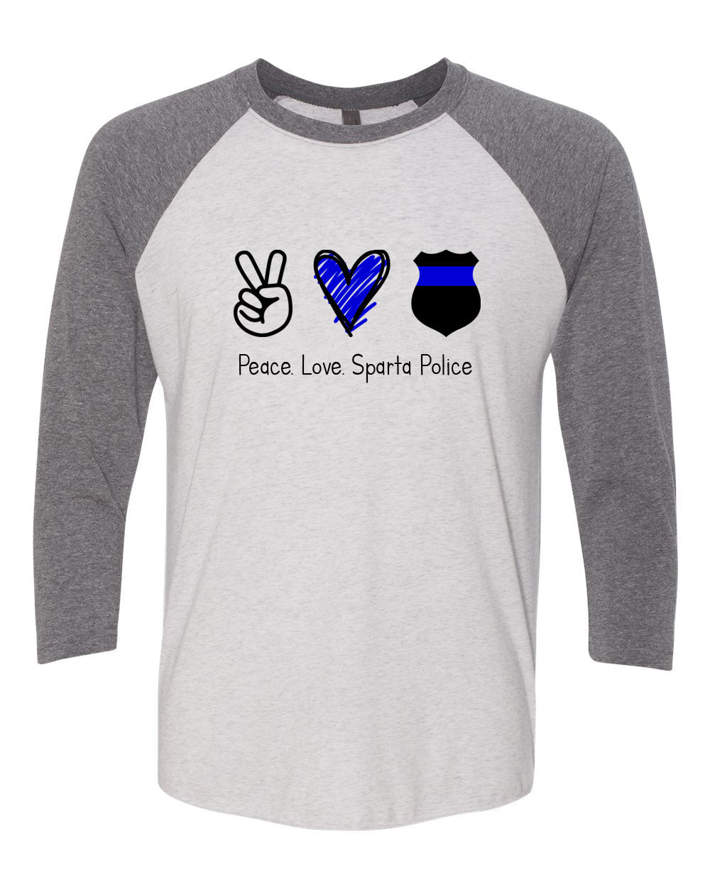Sparta Police Department design 3 raglan shirt