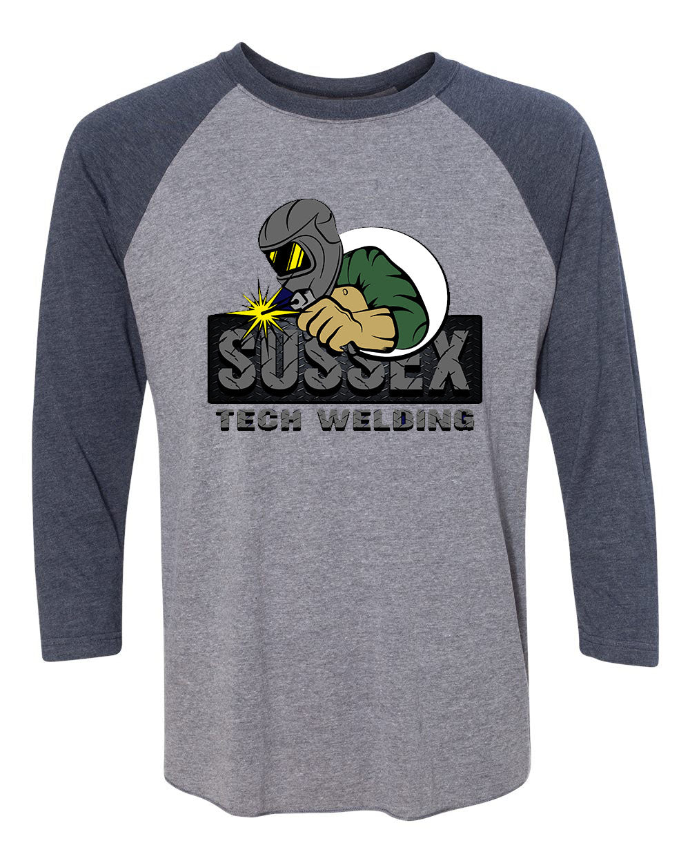 Sussex Tech Welding design 2 raglan shirt