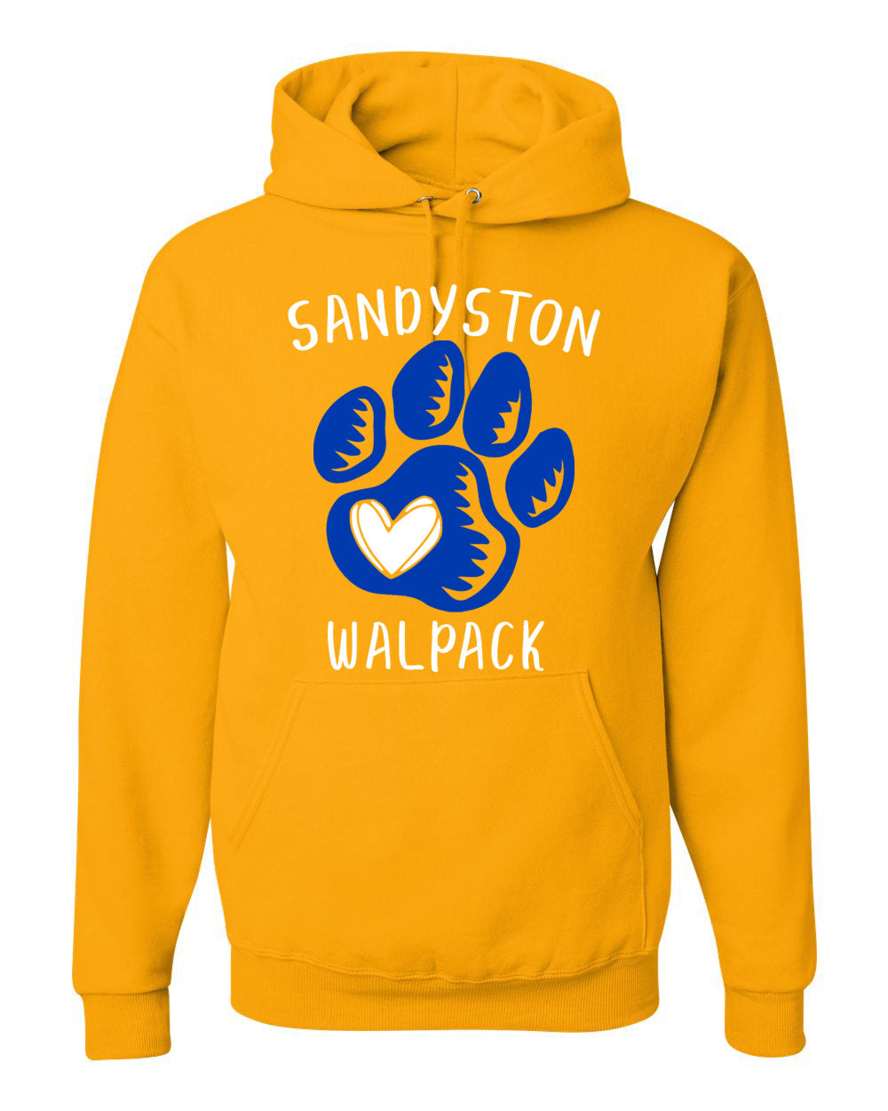 Sandyston Walpack design 1 Yellow Hooded Sweatshirt