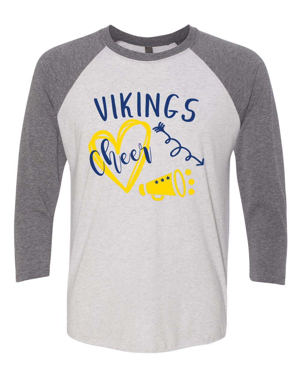 Vikings Cheer design 3 raglan shirt