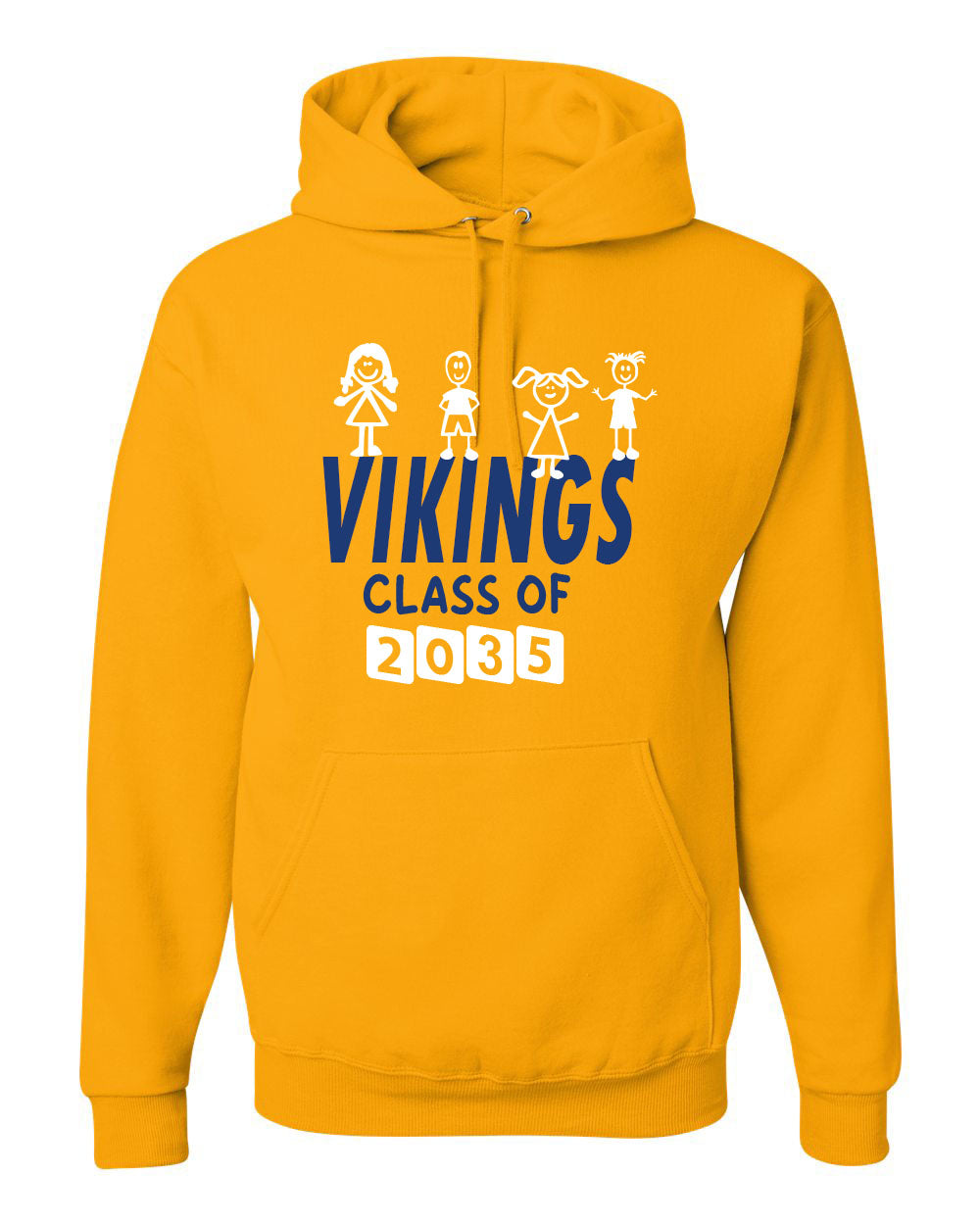 Vernon Design 18 Hooded Sweatshirt, Gold