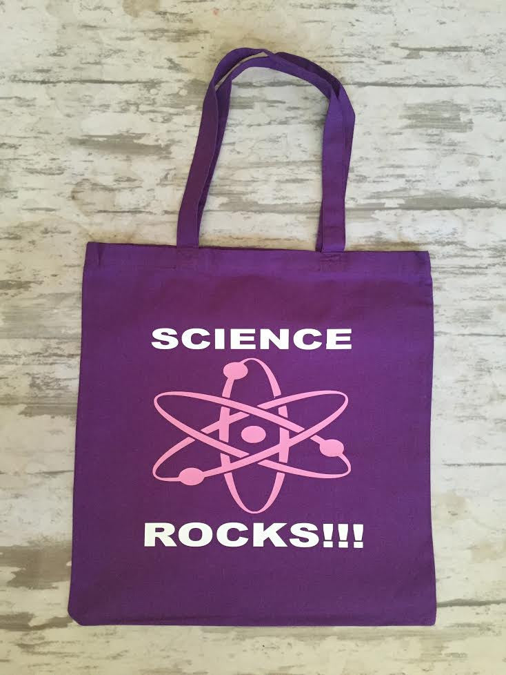 Science Rocks Tote Bag, Atom
