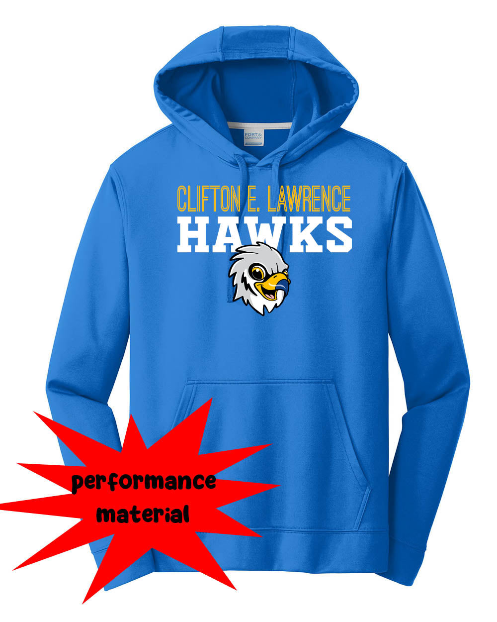 Clifton E. Lawrence Performance Hooded Sweatshirt Design 1