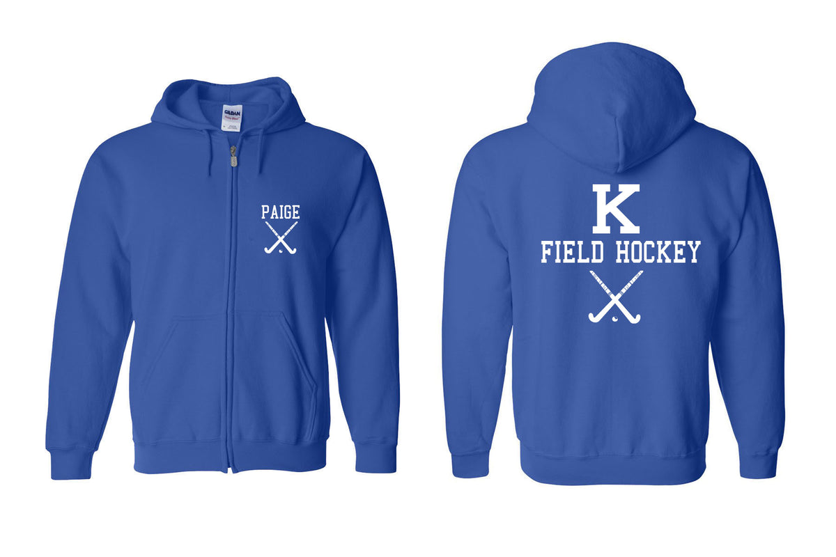 Kittatinny Jr High Field Hockey design 5 Zip up Sweatshirt