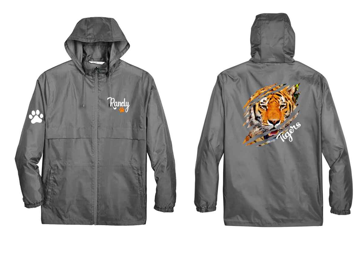 Lafayette Tigers design 10 Zip up lightweight rain jacket