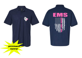 Vernon EMS Breast Cancer Awareness Performance Material Polo T-Shirt