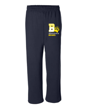 Blairstown Bears Design 8 Open Bottom Sweatpants