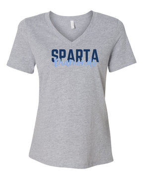 Sparta Diamonds Softball V-neck T-Shirt Design 3