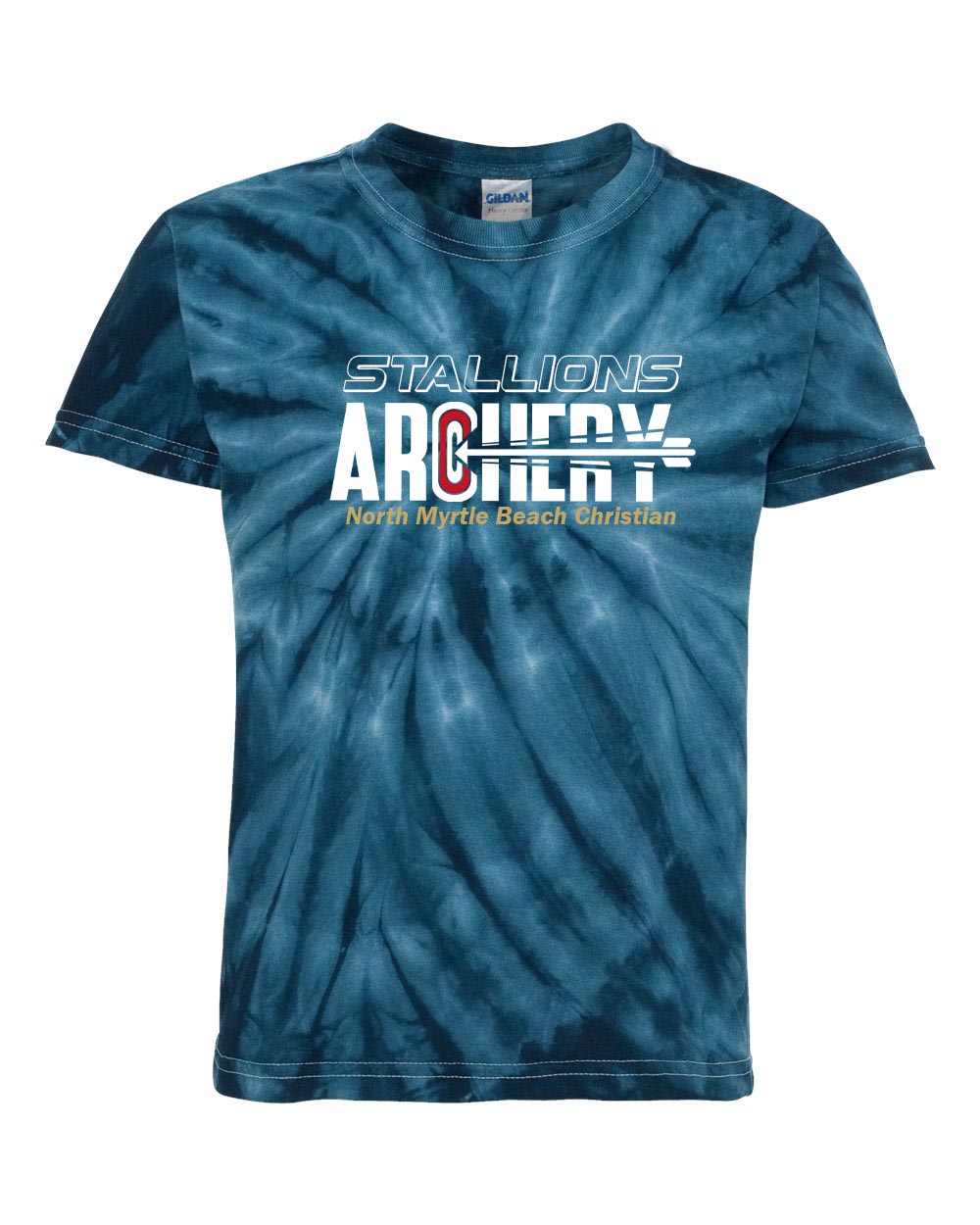 NMB Christian Archery School Design 1 Tie Dye t-shirt