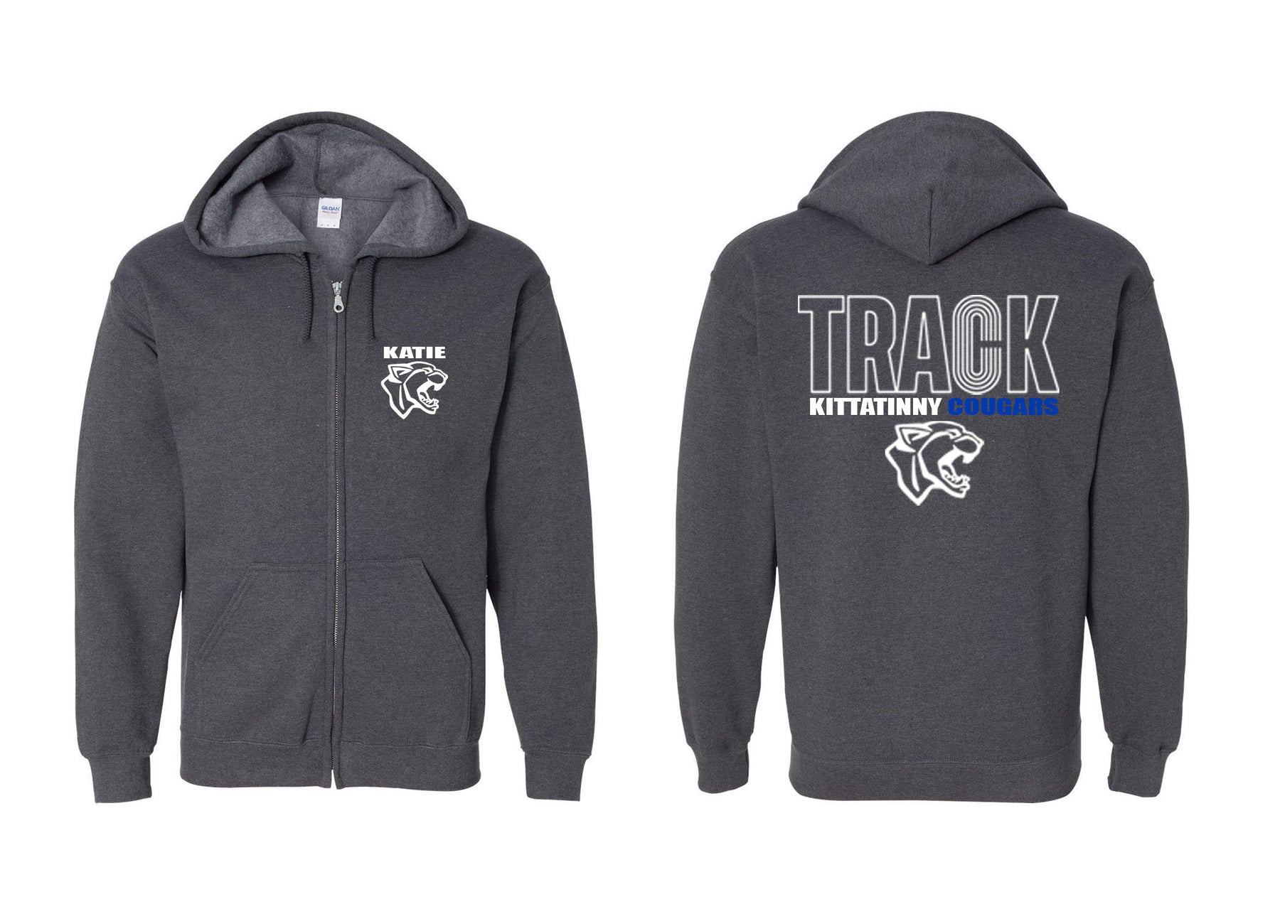 Kittatinny Track design 1 Zip up Sweatshirt