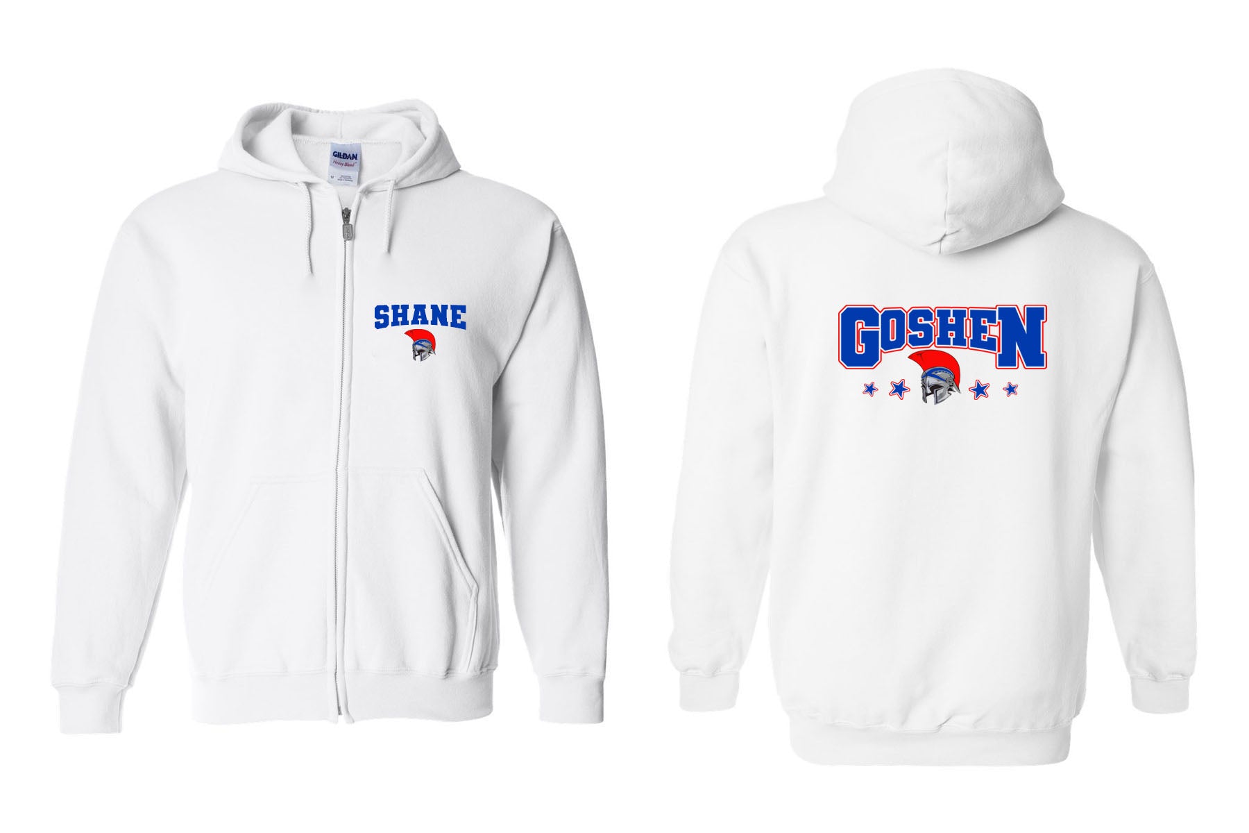 Goshen School Zip up Sweatshirt Design 9