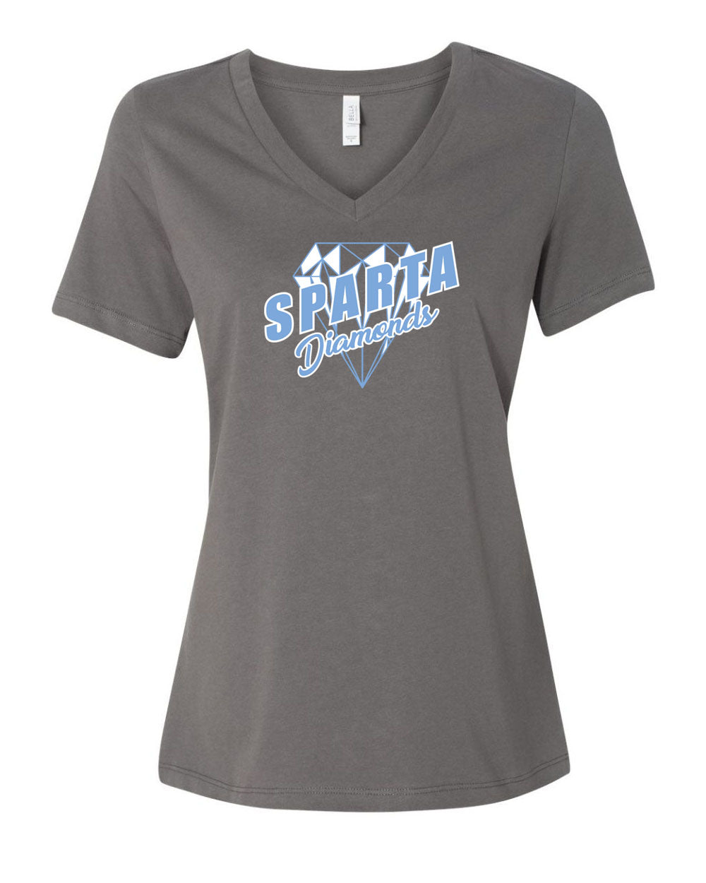 Sparta Diamonds Softball V-neck T-Shirt Design 2