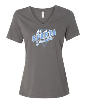 Sparta Diamonds Softball V-neck T-Shirt Design 2