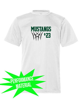 Mustang Basketball Performance Material T-Shirt Design 8