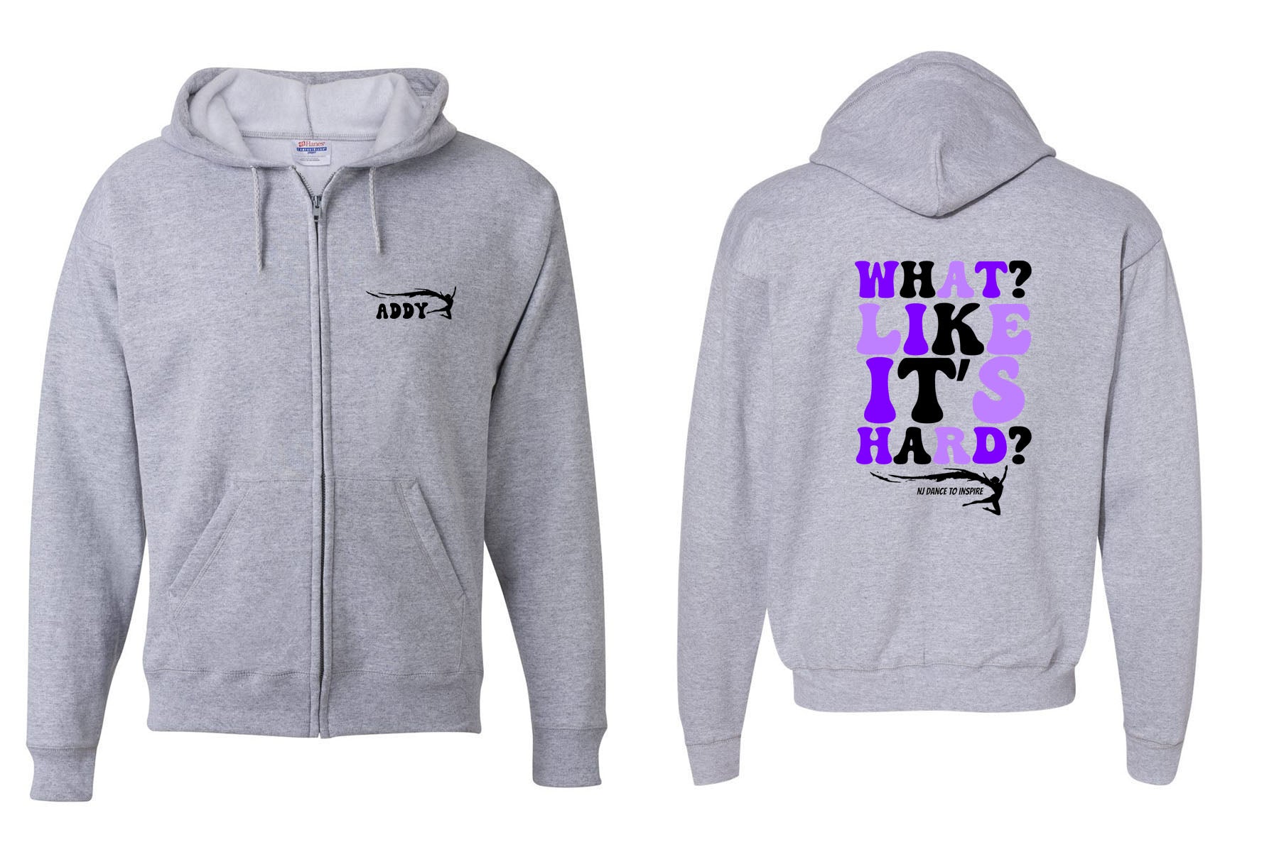 NJ Dance design 23 Zip up Sweatshirt