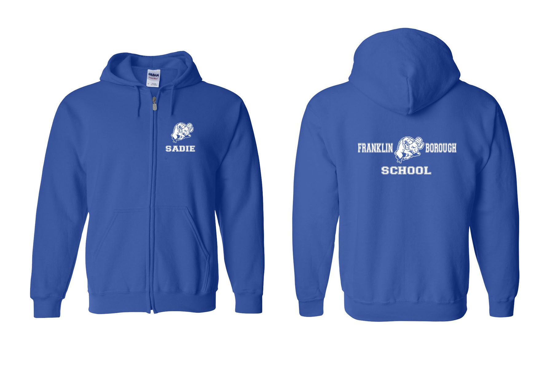 Franklin School design 3 Zip up Sweatshirt